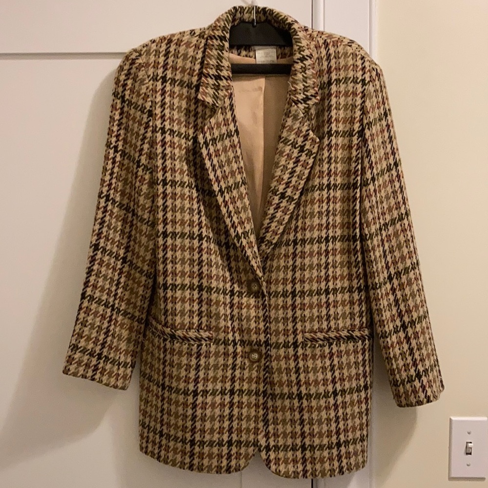Wool jacket, beautiful herringbone pattern